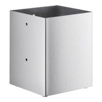 ServSense Stainless Steel Countertop / Wall-Mount Flatware/Straw Organizer - 4/Set