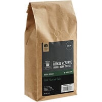 Crown Beverages Royal Reserve Sumatra Decaf Whole Bean Coffee 2 lb. - 5/Case