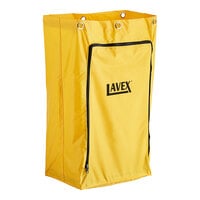 Lavex Yellow Vinyl Janitor Cart Bag with Zipper