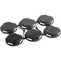PakTech Black Plastic 6-Pack Customizable Can Carrier - 510/Case