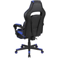 Flash Furniture CH-00288-BL-GG High-Back Fully Reclining Blue LeatherSoft Swivel Office Chair / Video Game Chair with Slide-Out Footrest