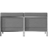 Flash Furniture ZB-IMAG-MIDCH-2-GY-GG Hercules Gray LeatherSoft 2-Piece Lounge Bench