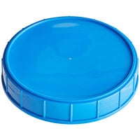 120 mm Unlined Blue Plastic Canister Lid - 256/Case