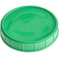 120 mm Unlined Green Plastic Canister Lid - 256/Case