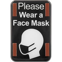 Tablecraft 6 inch x 9 inch Please Wear a Face Mask Window Sign 10707