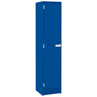 I.D. Systems 16 inch x 18 inch x 72 inch Royal Blue Single Door Storage Locker with Two Shelves 79013 B16 045