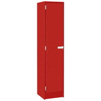 I.D. Systems 16 inch x 18 inch x 72 inch Tulip Red Single Door Storage Locker with Two Shelves 79013 B16 043