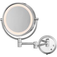 Conair 8 1/2 inch Chrome 2-Sided LED Lighted Wall-Mount Mirror BE6BLEDCWH