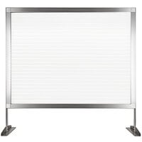 34 inch x 32 1/2 inch Clear-Fluted Polycarbonate Countertop Panel