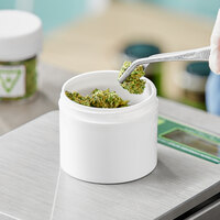 4 oz. White Plastic Thick Wall Customizable Cannabis Jar - 180/Case