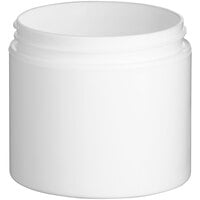 4 oz. White Plastic Double Wall Customizable Jar - 198/Case