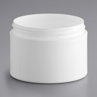 8 oz. White Plastic Double Wall Customizable Cannabis Jar - 245/Case