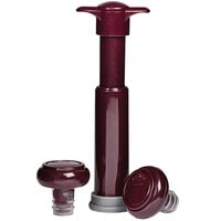 Franmara VinoVac Burgundy Wine Saver System with Vacuum Pump and 2 Bottle Stoppers 7810-03