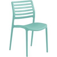 Lancaster Table & Seating Allegro Seafoam Stackable Resin Side Chair