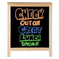 Aarco TA-11 14 inch x 12 inch Tabletop A-Frame Sign with Black Marker Board