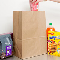 1/6 Brown Paper Barrel Sack Bag - 400/Bundle