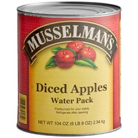 Musselman's Diced Apples in Water #10 Can - 3/Case