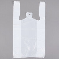 1/8 Size .511 Mil White Heavy-Duty T-Shirt Bag   - 1000/Case