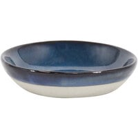 Front of the House Artefact 3.5 oz. Indigo Round Porcelain Ramekin - 12/Case