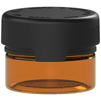 Chubby Gorilla 1 oz. Amber Cannabis Jar with Black Lid - 500/Case