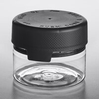 Chubby Gorilla 7.5 oz. Clear Cannabis Jar with Black Lid - 100/Case