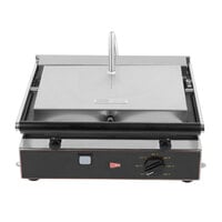 Cecilware TSG-1F Single Panini Sandwich Grill with Flat Surfaces - 14 1/2 inch x 10 inch Cooking Surface - 120V, 1700W
