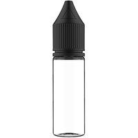 Chubby Gorilla 16.5 mL Clear Cannabis Concentrate Dropper Bottle with Black Lid - 1000/Case