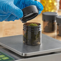 Chubby Gorilla 2 oz. Black Translucent Cannabis Jar with Black Lid - 500/Case