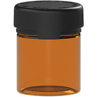Chubby Gorilla 3 oz. Amber Cannabis Jar with Black Lid - 400/Case