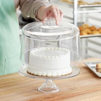 American Metalcraft 12 inch x 6 inch Clear Plastic Cake Cover 19004