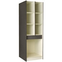 I.D. Systems 29 inch Deep Dark Elm Instrument Storage Cabinet with (6) 12 3/8 inch Compartments and (1) 25 1/2 inch Compartment 89428 278429 Z020