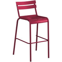 Lancaster Table & Seating Sangria Powder Coated Aluminum Outdoor Barstool
