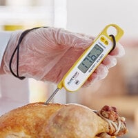 AvaTemp 3 inch Yellow Digital Folding Probe Thermometer with Magnet