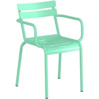 Lancaster Table & Seating Sea Foam Powder Coated Aluminum Outdoor Arm Chair