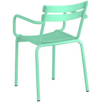 Lancaster Table & Seating Sea Foam Powder Coated Aluminum Outdoor Arm Chair