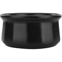International Tableware Coal Bakeware 12 oz. Black Stoneware Paneled Soup Crock - 12/Case