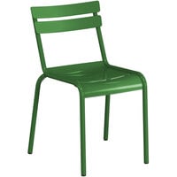 Lancaster Table & Seating Green Powder Coated Aluminum Outdoor Side Chair