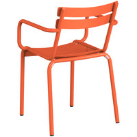 Lancaster Table & Seating Orange Powder Coated Aluminum Outdoor Arm Chair