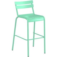 Lancaster Table & Seating Sea Foam Powder Coated Aluminum Outdoor Barstool