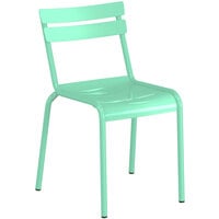 Lancaster Table & Seating Sea Foam Powder Coated Aluminum Outdoor Side Chair