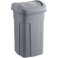 Toter Slimline Graystone 35 Gallon Square Trash Can with Square Lid