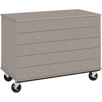 I.D. Systems 24 inch Deep Grey Nebula Five Drawer Mobile Storage Cabinet 80393F36059