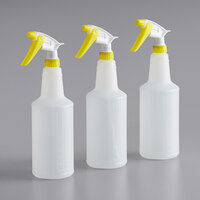 Noble Chemical 32 oz. Yellow Plastic Bottle / Sprayer - 3/Pack