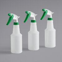 Noble Chemical 16 oz. Green Plastic Bottle / Sprayer - 3/Pack