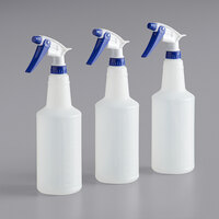 Noble Chemical 32 oz. Blue Plastic Bottle / Sprayer - 3/Pack