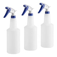 Noble Chemical 32 oz. Blue Plastic Bottle / Sprayer - 3/Pack