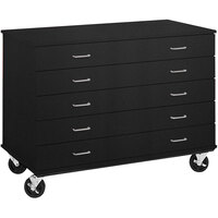 I.D. Systems 24 inch Deep Graphite Nebula Five Drawer Mobile Storage Cabinet 80393F36057
