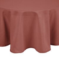 Intedge Round Mauve 100% Polyester Hemmed Cloth Table Cover