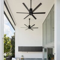 Big Ass Fans i6 84 inch Black Aluminum Outdoor Ceiling Fan - 100-277V