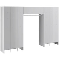 Regency Space Solutions Gray 3 Tier Locker with 22 Compartments and Garment Rack